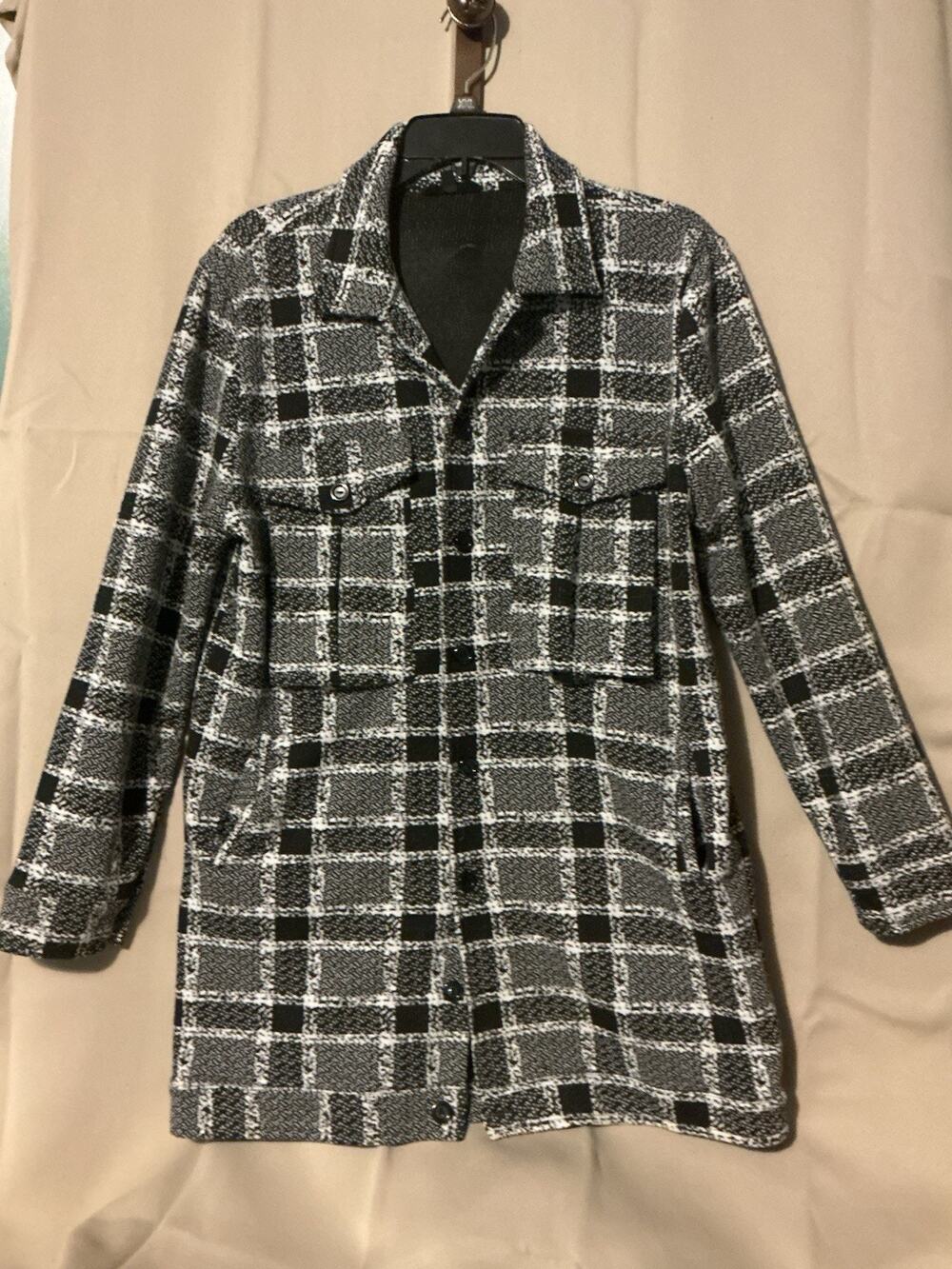 Stella Luce Women’s Black & White Shacket SZ M